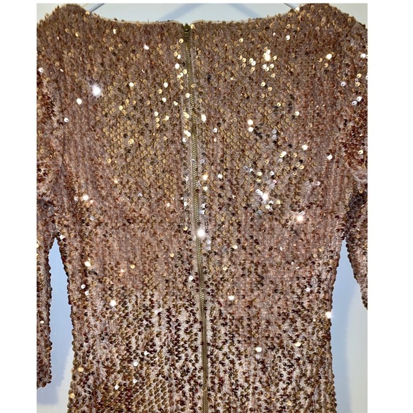 NWT 🌟 BOOHOO SPARKLY GOLD DRESS - Picture 3 of 4